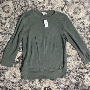 NWT LOFT Crew Neck Sage Green Jumper Sweater XS